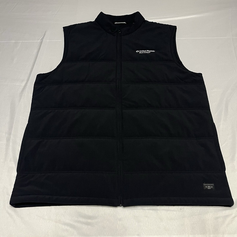 TravisMathew Vest Mens XL Black Cold Bay Quilted Full Zip Golf United Rentals